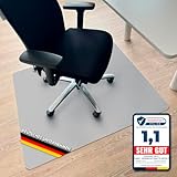 Floordirekt Bodenschutzmatte für Hartböden - farbige Bürostuhlunterlage Bodenmatte Stuhlunterlage aus Polypropylen - Stärke: 1,9 mm (90 x 120 cm, Grau)
